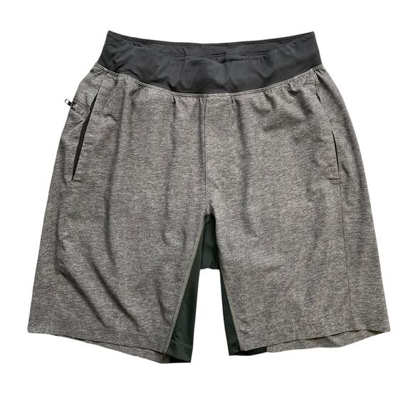 Lululemon Shorts Mens M Medium Grey THE Linerless Stretch Workout Exercise Train - Picture 1 of 14